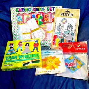 Lot of 5 unused vintage crafts 1970s